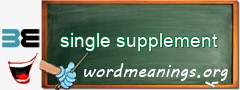 WordMeaning blackboard for single supplement